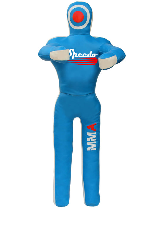 Grappling Dummy for Adult BJJ Judo Wrestling Standing Position Brazilian JIU Jitsu MMA Sparring Self Defense Training Vinyl Dummy – UNFILLED (Blue White, 6FT - (70 Inches))
