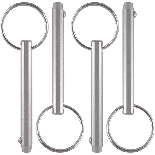 4 Pack Quick Release Pins, Diameter 5/16"(8mm), Usable Length: 2-1/4"(57mm), Full 316 Stainless Steel, Bimini Top Pin, Marine Hardware, All Parts are Made of 316 Stainless Steel