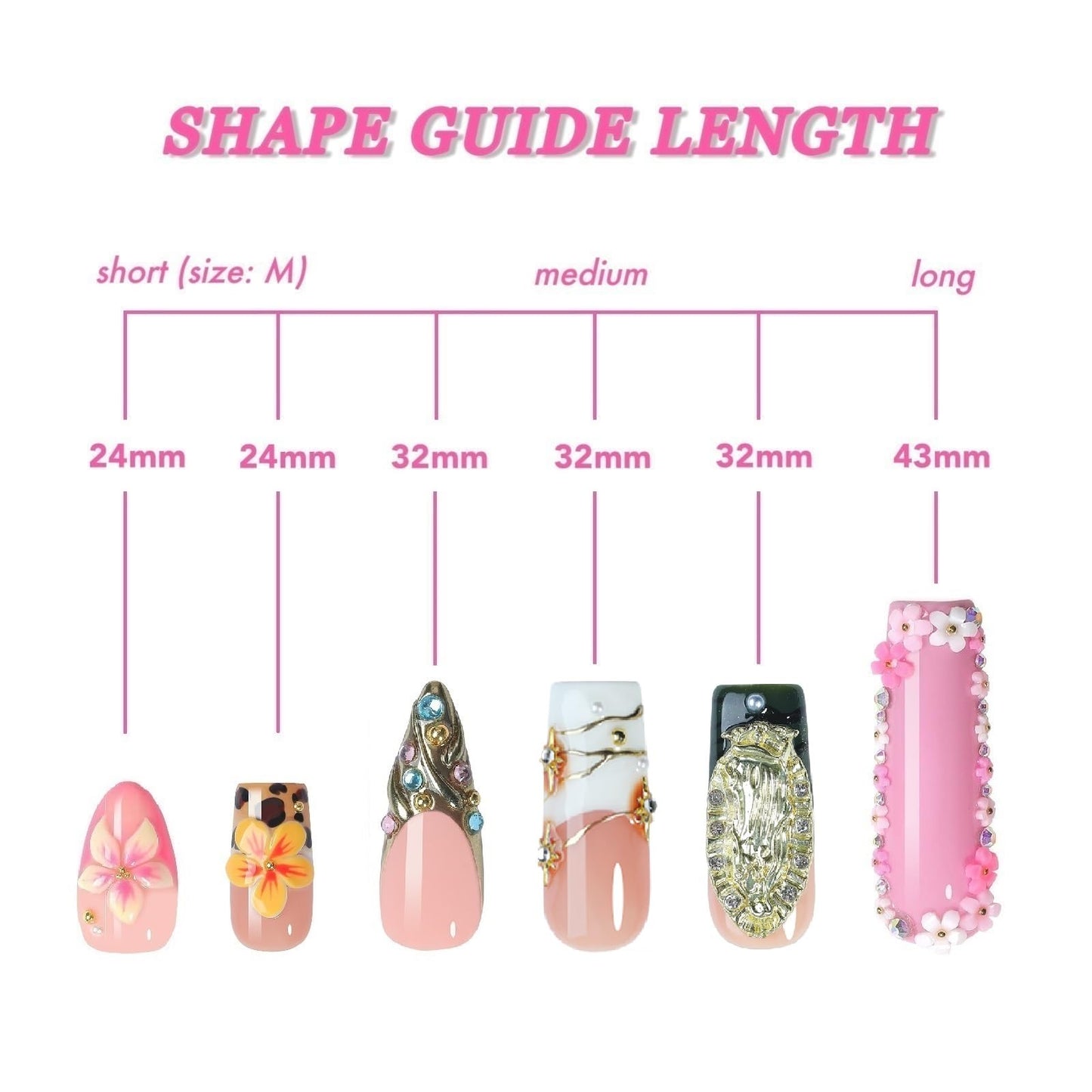 Pink Jelly Handmade Press On Nails 10pcs, Acrylic Square Tips with 3D Floral Art, Sweet Ombre Glossy Design with Pearl, Reusable Full Cover Nails for Romantic Date Night, Parties & Spring Looks