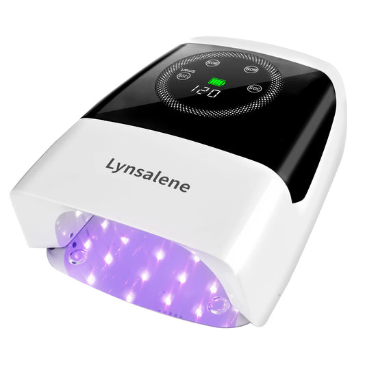 132W UV LED Nail Lamp,Rechargeable UV Light for Gel Nails with 4 Timers & LCD Screen,Profsssional LED Nail Lamp Nail Dryer Fast Curing for Salon & Home Use