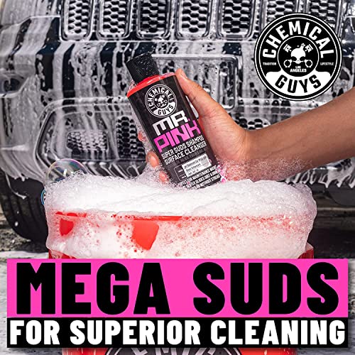 Chemical Guys CWS_402_64PMSK Big Mouth Pressure Washer Starter Kit - Mr. Pink Foaming Car Wash Soap, 64 fl oz (.5 Gallon) + Big Mouth Foam Cannon & Snubby Spray Foam Gun, For Pressure Washer - 3 Items