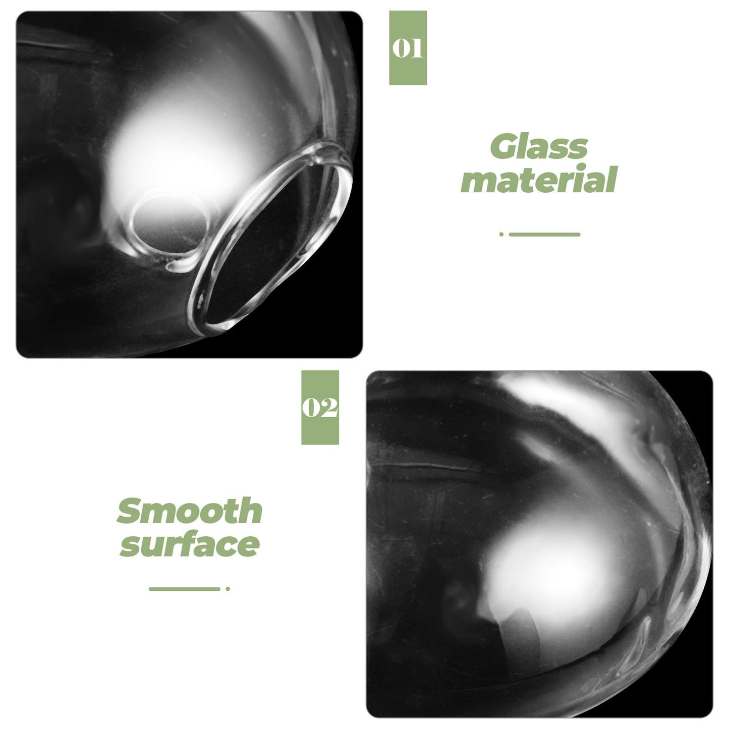 NUOBESTY Wall Mounted Glass Planter Vase for Hydroponic Plants, Small Terrarium Pot for Air Plant Propagation and Home Décor, Single Hanging Glass Flower Vase