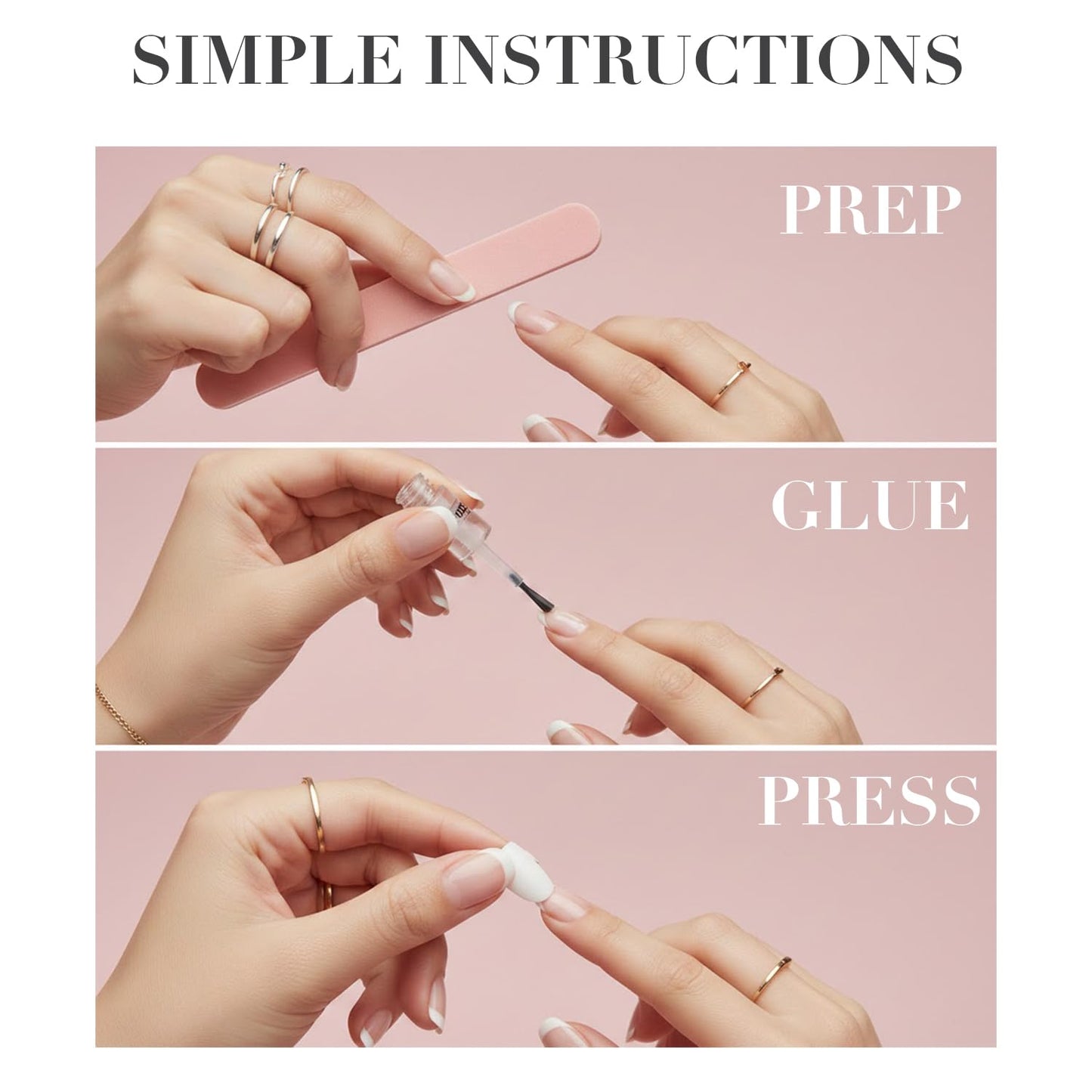 SXC Cosmetics Press On Nails - 011 Pastel Party | X5 Signature Series - Short Almond X-Pro Tips Fake Nails, Salon Quality Nails 16 Sizes - 160 pieces Nail Kit with Glue