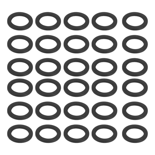 YELARXI Dumbbell Washer, Rubber Flat Washer Anti Slip High Elasticity Heavy Duty 1" & 12 Pack & Rubber & Black - Fitting for (1" Standard Barbell - Dumbbell Bar)
