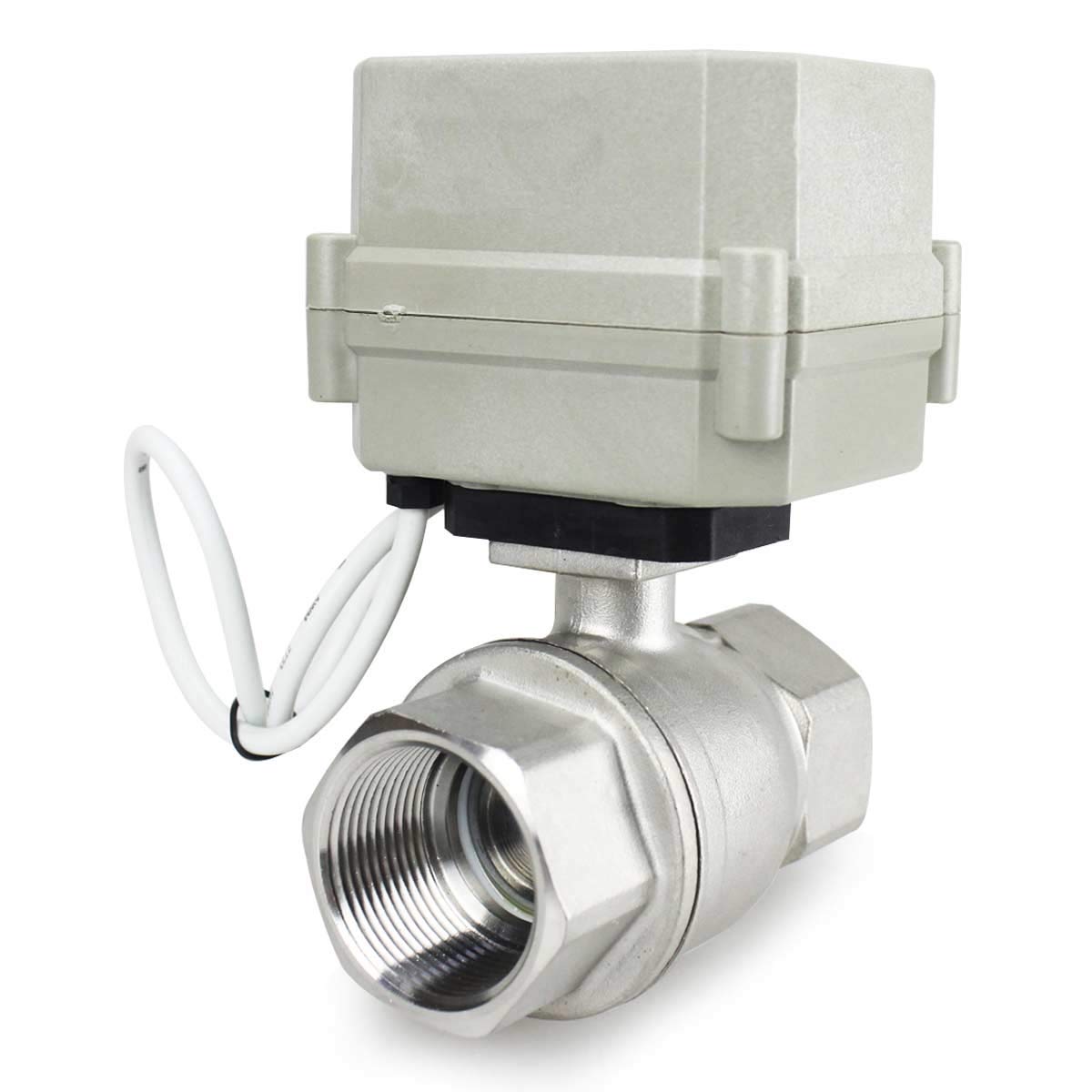 7 Wires CR7-06 12VDC 24VDC 24VAC Stainless Steel Normally Closed Position Feedback Manual Override Motorized Electrical Ball Valve (1-1/4 inch)