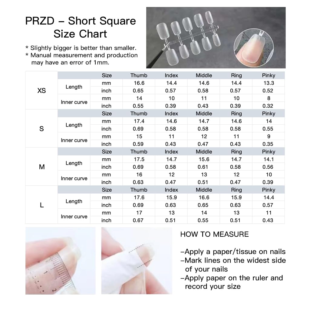 [GLORS] Short Square Press On Nails, Nude Pink with Rose Gold Foil and Pearl Accents, 10 Pieces (XS,SS)