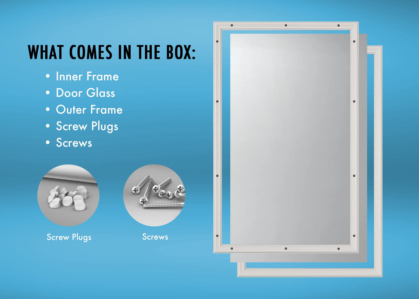 ODL Clear Low-E Door Glass - 10" x 38" Frame Kit