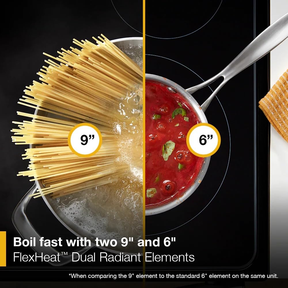Whirlpool Flexible Electric Range by Whirlpool: 5.3 Cu. Ft. Freestanding with Stainless Steel Cooktop