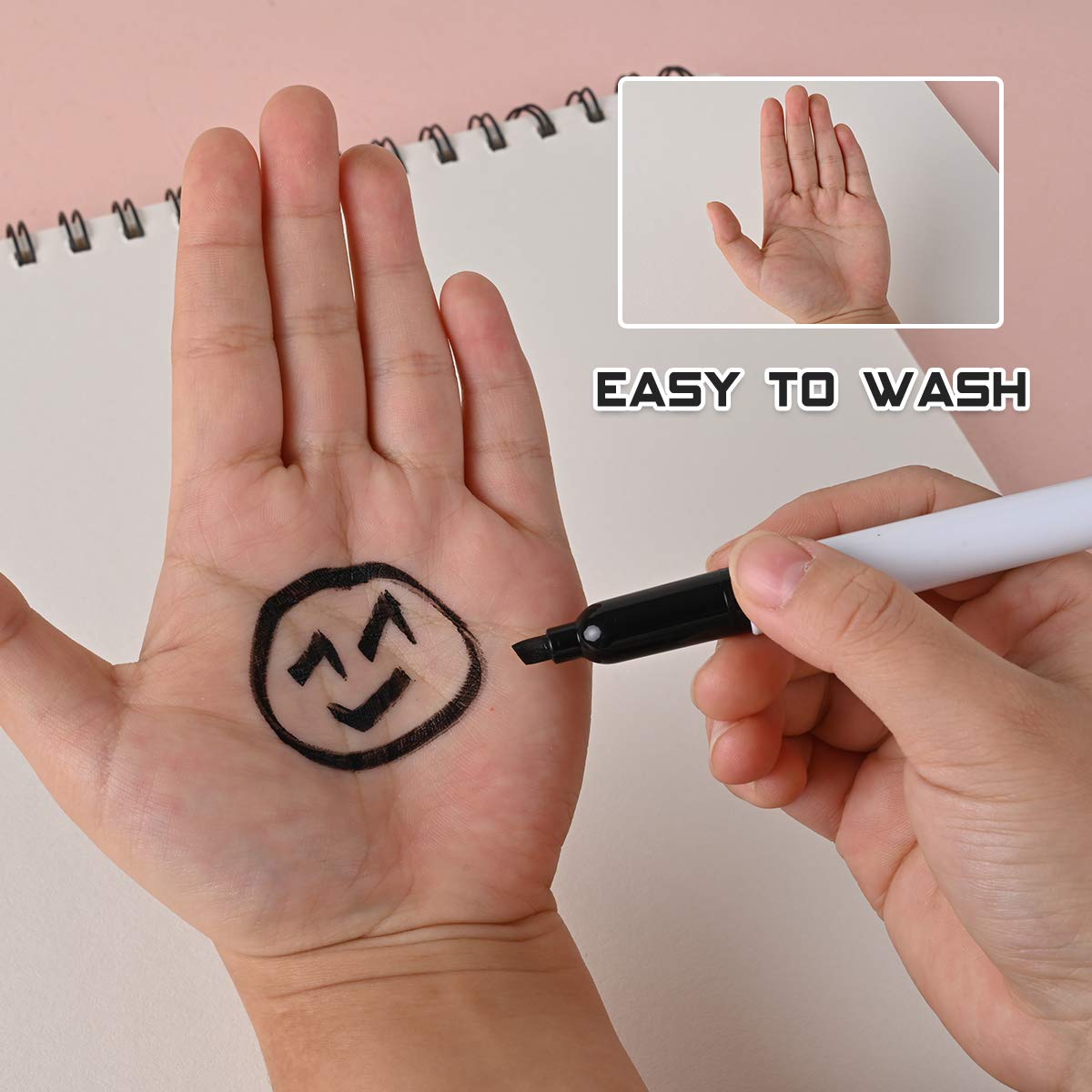 Dabo&Shobo Dry Erase Markers, （80 Count, Black,Chisel Tip）-White Board Markers/Pens ，Very Suitable for Writing on The School、 Office 、Home Dry Erase whiteboard Mirror Glass…