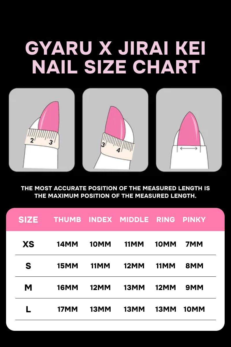 Gyaru Glam Leopard Print Press-On Nails – Kawaii Cosplay Nails with Glitter, Bows & Charms - Costume Accessory (Gyaru, M)