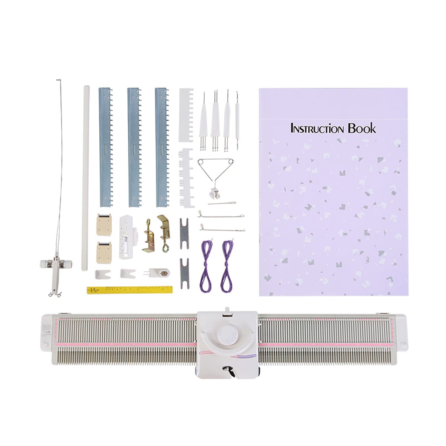 Rosvola Knitting Machines for Adults, 150 Knitting Machine, 150 Needle Knit Fast Flat Knitting Machine Kit and Parts Accessories
