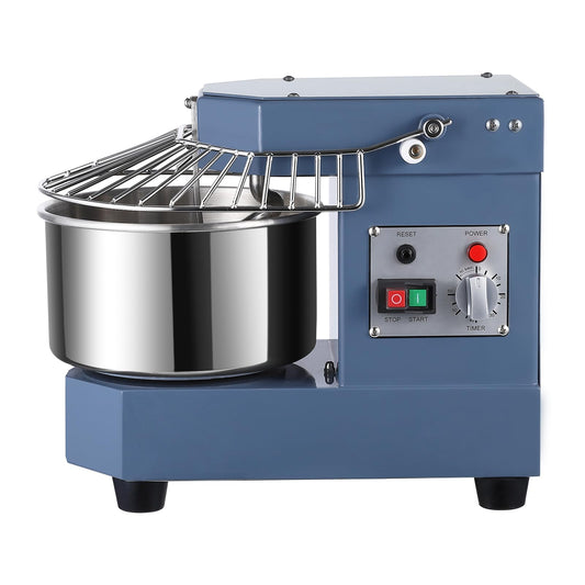 Garvee Commercial Dough Mixer 10.5 QT, 650W Dual Rotating Dough Kneading Machine with Food-Grade Stainless Steel Bowl, Security Shield & Timer, Electric Spiral Mixer for Restaurant Bakery Pizzeria
