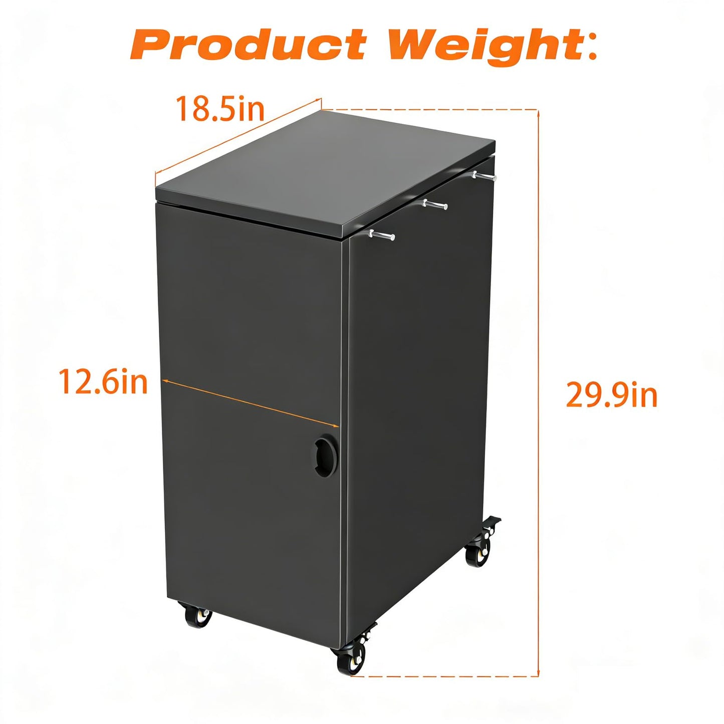 SearCook Outdoor Grill Cart, Height Adjustable Grill Table with Storage Cabinet, Magnetic, Flexible Rolling Wheels, for Weber, Charbroil, Nexgrill, Dynaglo Majority Series Gas Grills Accessory