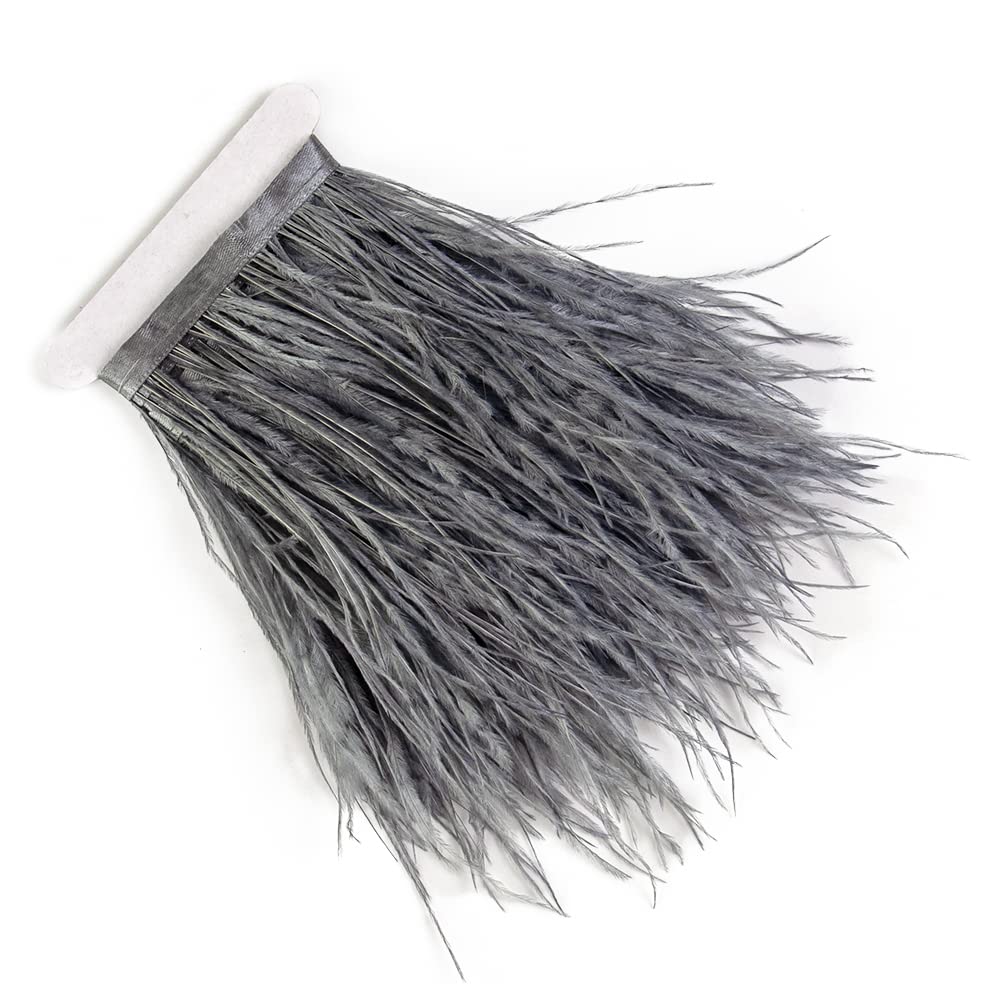 3 Yards 10-15cm Jewel Blue Ostrich Feathers Trim Fringe for DIY Dress Sewing Crafts Costumes Decoration