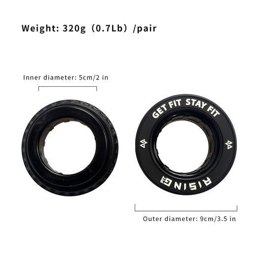 RISINGFIT Olympic Barbell Clamps 2 Inch, Press Lock Quick Release Locking Weight Clips, Black Heavy Duty Barbell Collar Pair for Weightlifting, Fitness, Workout, and Strength Training