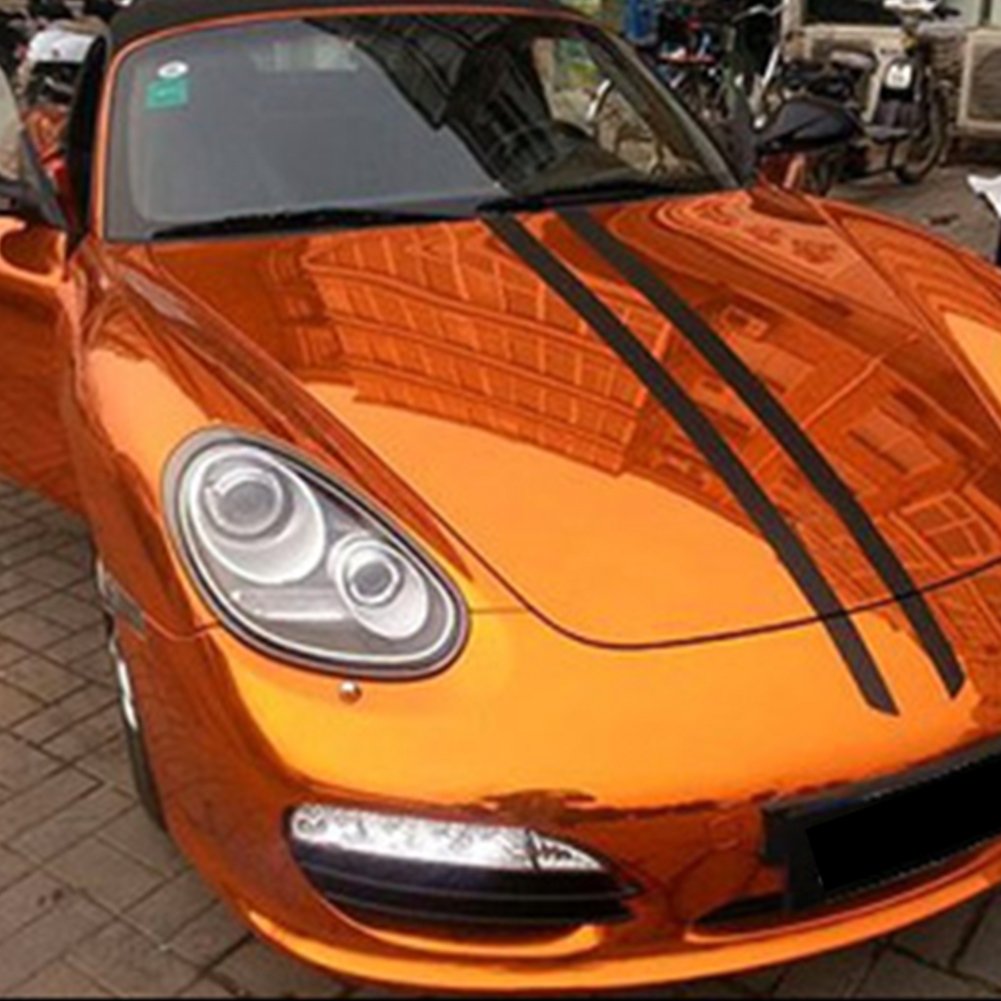 ATMOMO Chrome Mirror Orange Car Vinyl Wrap High Gloss Self-Adhesive DIY Car Decals Film Sheet 59.84'' x 196.85''