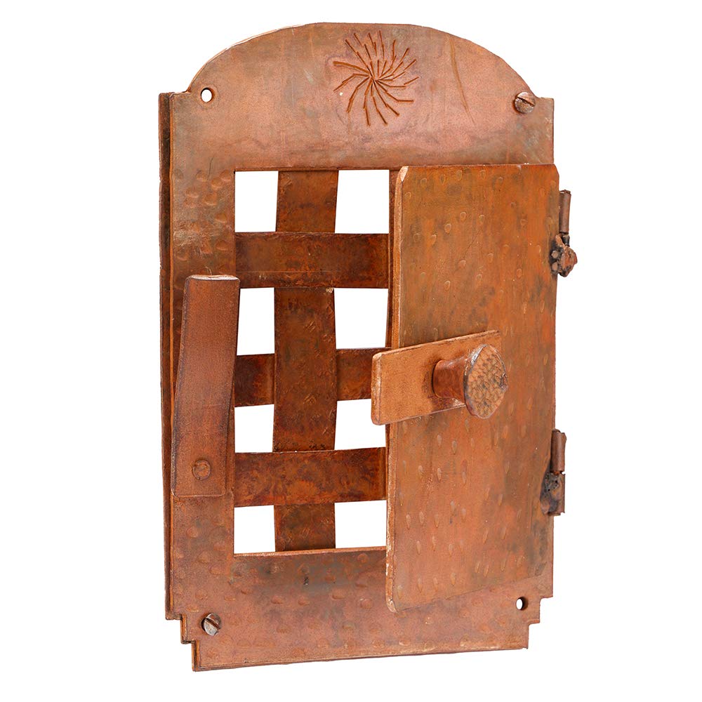 STALLION HARDWARE Hand-Forged Iron Speakeasy Rust Finish Door Grill – Easy Installation