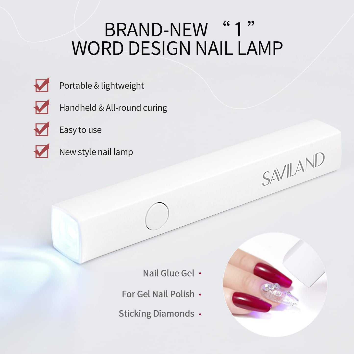 SAVILAND U V Light for Nails + SAVILAND Cordless Nail Drill Kit