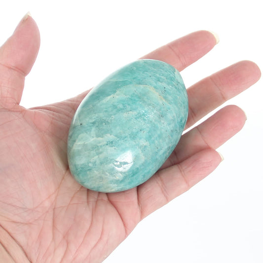 Orientrea Amazonite Palm Stone-1 Pc Amazonite Pocket Energy Stone, Smooth Healing Crystal Worry Stone(Amazonite Stone(1 Pc))
