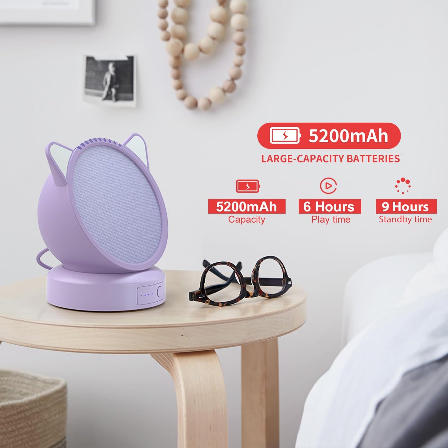 Liboer Pop Battery Base Portable Battery Base for Pop, Pop Battery Base with Protective Case Not Including pop Speaker (Purple)