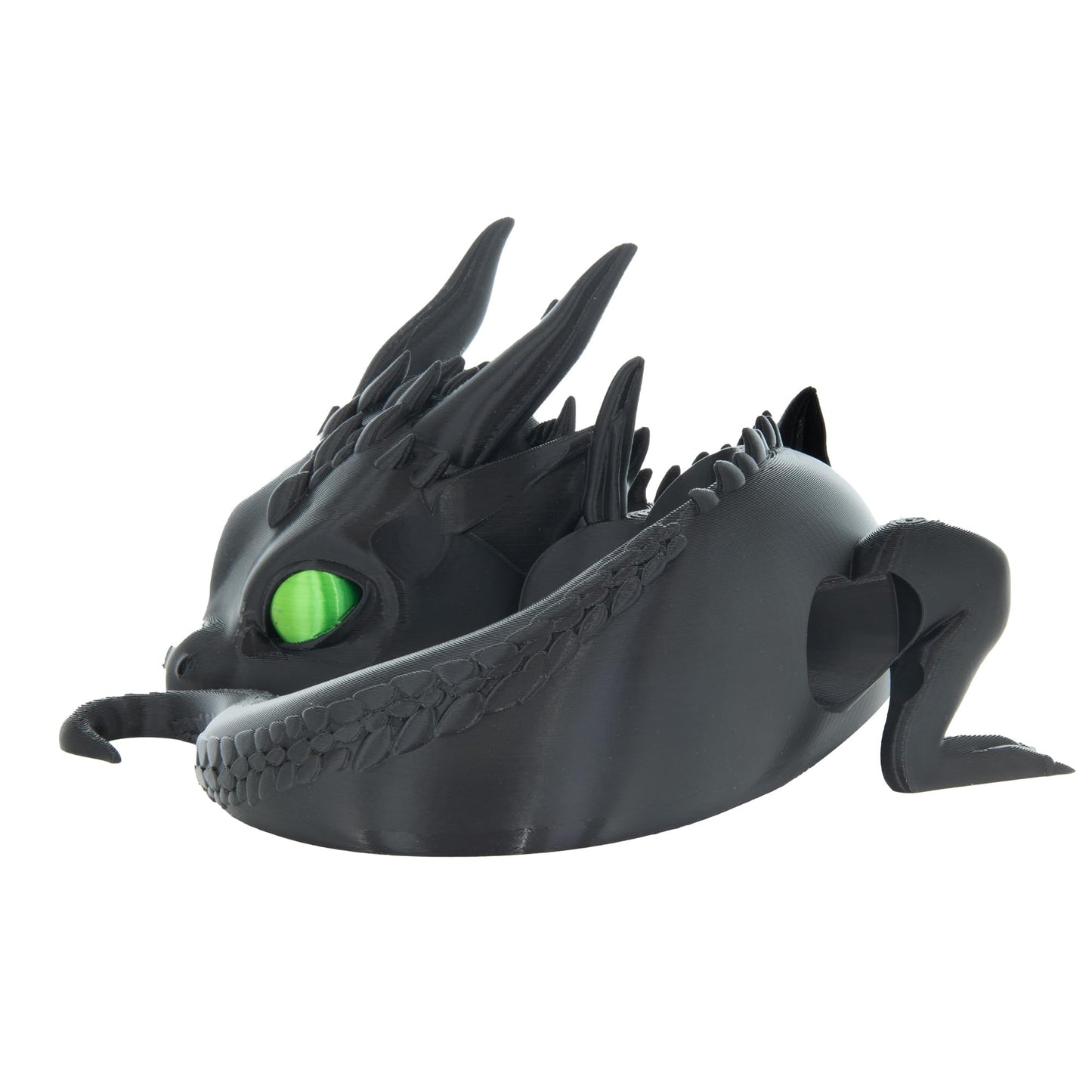 Costume Wizard Dragon Stand for Echo Dot 4th/5th Gen, 3D Printed Dragon Amazon Echo Desktop Speakers, Holder for Echo Dot 5th Gen Echo Dot 4th Gen, Made in USA (Black)