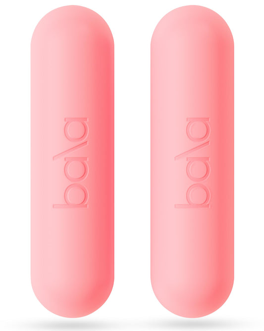 Bala Bars Dumbbell Set for Women & Men, 3lb Dumbbells (Blush) - Set of 2 Bars Designed for Walking, Strength Training, HIIT, Boxing & Aerobics - Dumbbell Weights for Working Out at Home