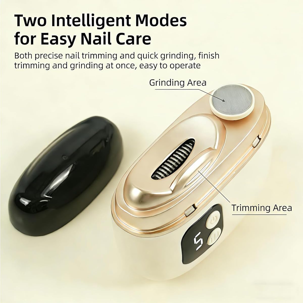 Electric Nail Clipper, 2026 Improved Nail Clippers Set, Includes an Automatic 2-in-1 Nail Clippers (with LED Light & Storage Box), an Cuticle Trimmer,Nail Care Kit - Ideal for All Your Nail Care Needs