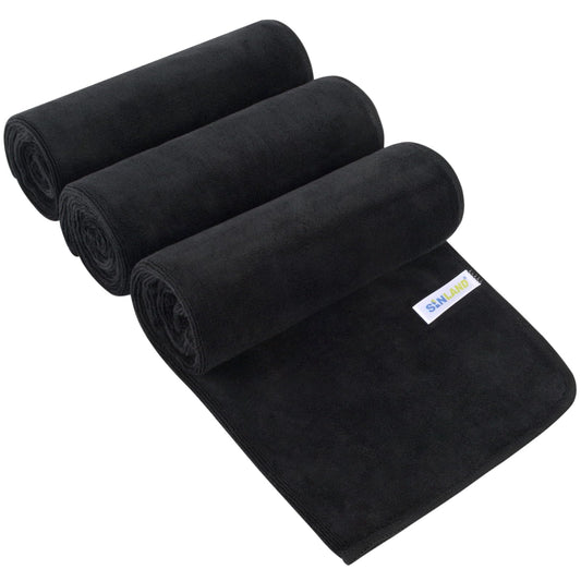 SINLAND Microfiber Gym Towels Super Absorbent Compact Travel Towel Ultra Soft Quick Dry Camping Sweat Towel Rag for Sports Beach Swimming Backpacking Hiking and Yoga Men Women 16 Inch X 32 Inch 3 Pack