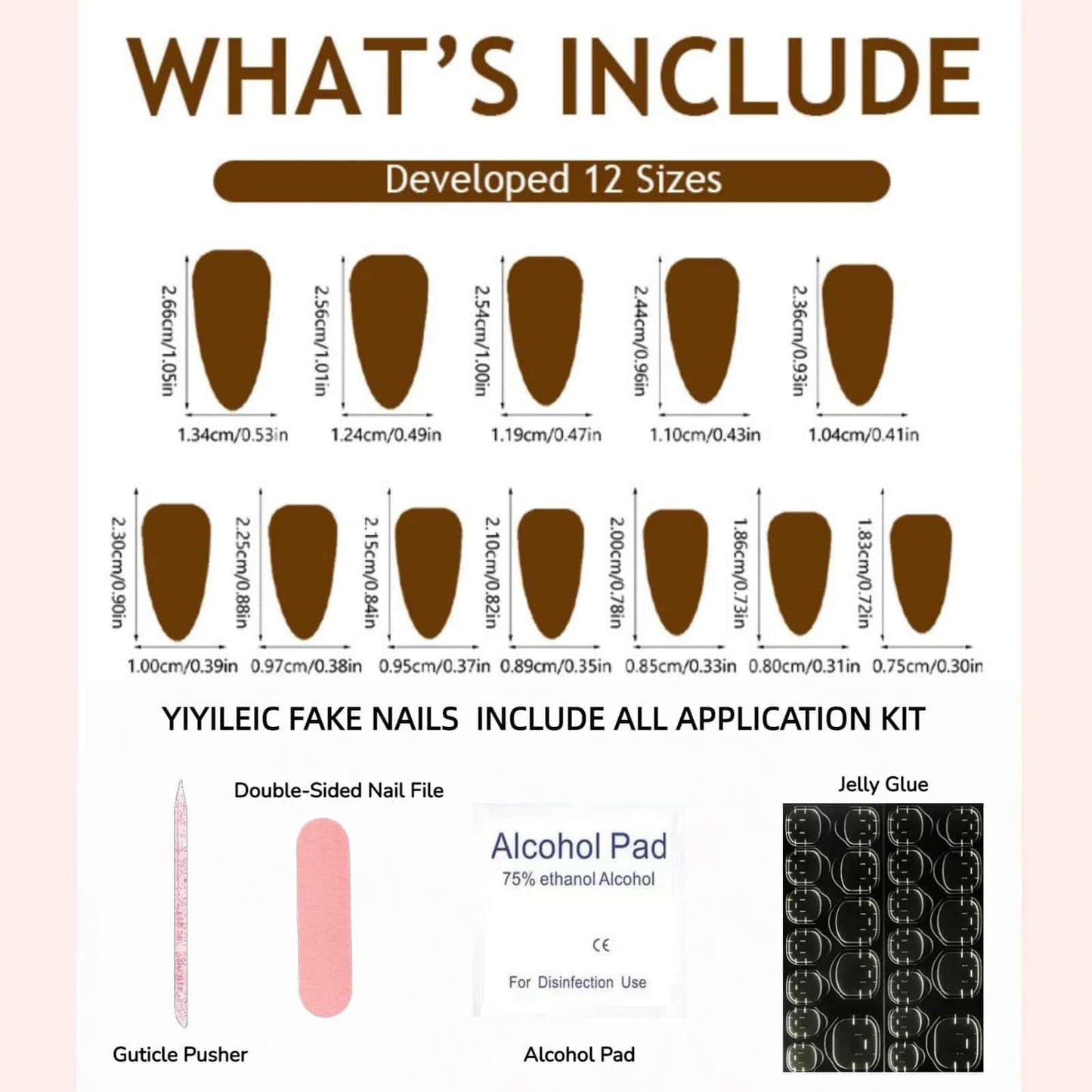 French Medium Almond Press on Nails Pink Droplet Waves Design 3D Flower Fake Nails Full Cover Glue on Nails Removable Stick on Nails for Women 24 Pcs Artificial Nails