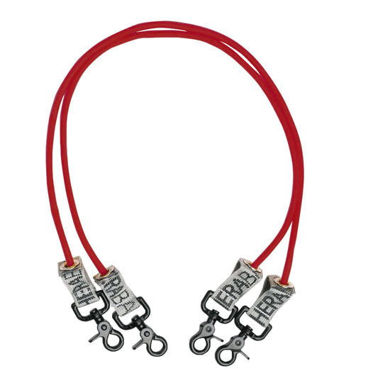 THERABAND Resistance Tubing with Connectors for Wall, Rehab & Wellness Station, Medium Level 3, Set of 2, 24-Inch Red Tubing for Physical Therapy, Exercise, Rehab, Clinics & Pilates, Latex Tubes