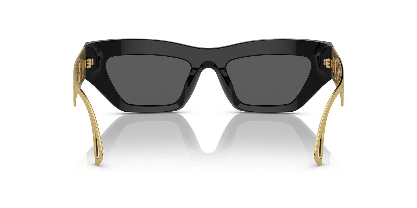 Versace VE 4432U GB1/87 Black/Gold Plastic Fashion Sunglasses Grey Lens