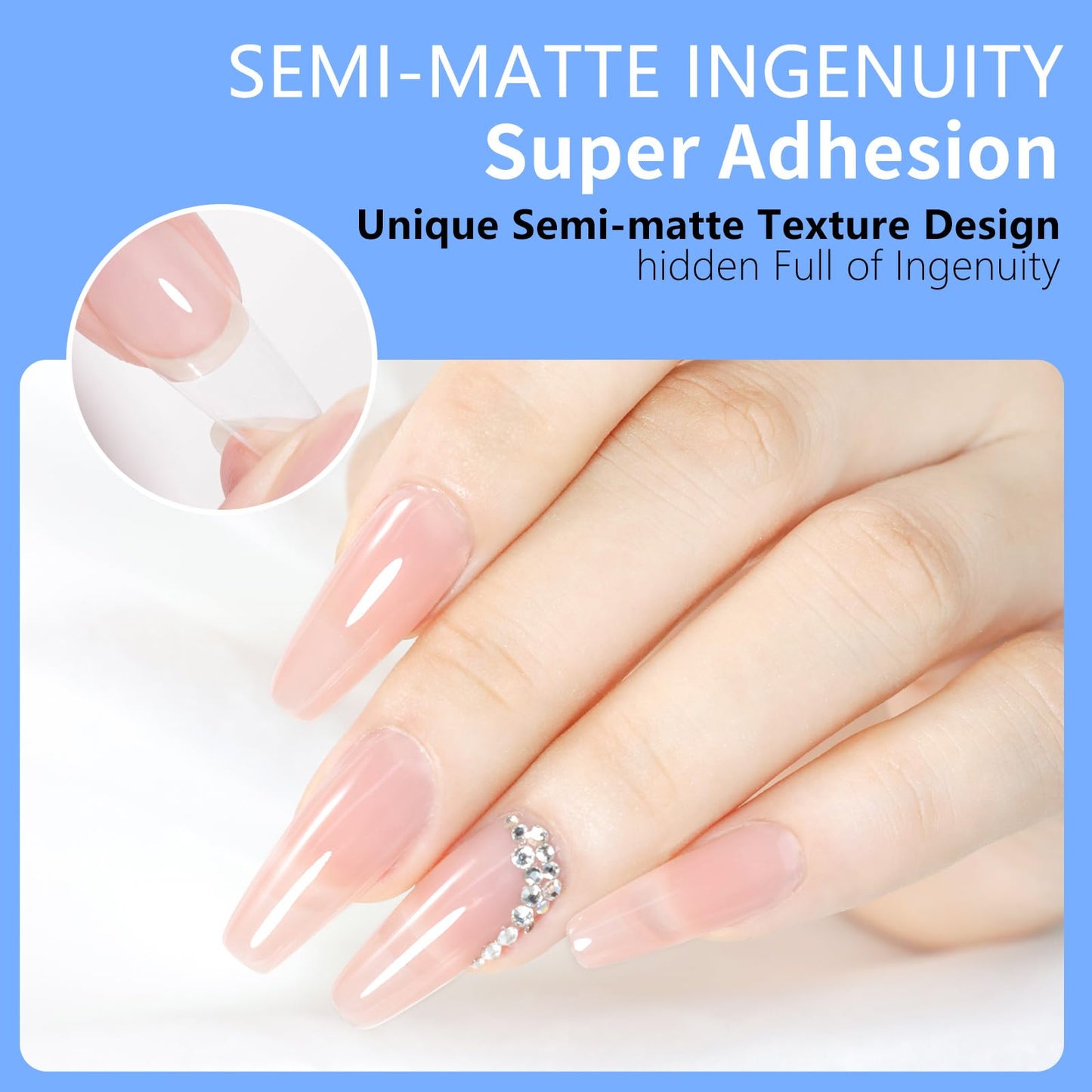 Coffin Nail Tips Press on Nails, Fake Nails for DIY Home Nail Art, Long Full Cover Acrylic Nail Tips 600Pcs, Semi - Matte Finish for Salons & Gifts - Viywicz