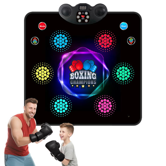 HTASKTEXEH 2025 Kids Musical Boxing Machine Comes with Boxing Gloves, 9 Modes, 420 Levels, 7 Lights, wall-Mounted Dual-Purpose, Memory and Reaction Training Equipment Christmas Birthday Gift for Kids