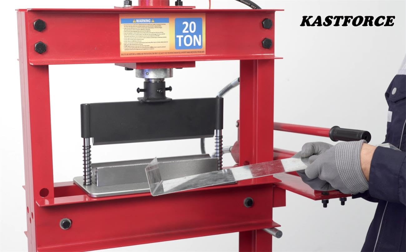 KASTFORCE KF5017 Press Brake Attachment Attach to Most Standard 12 to 20 Ton Hydraulic Shop Presses Bending Brake Metal Bending Machine HRC35