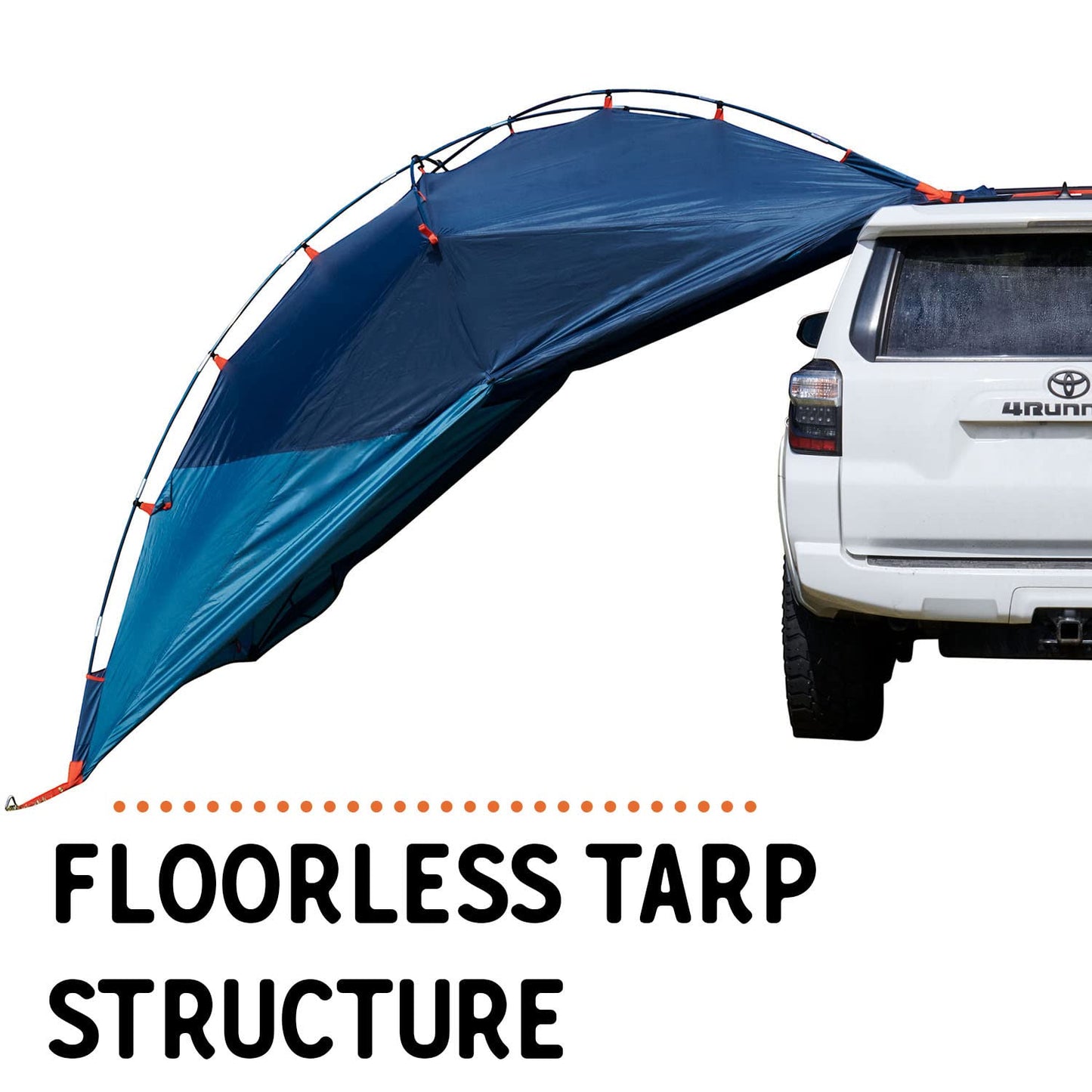 Kelty Backroads Shelter Universal Mounted Car Camping Shelter with Zippered Entry, Sturdy Frame, Protection from Elements, UV, Stuff Duffel Included