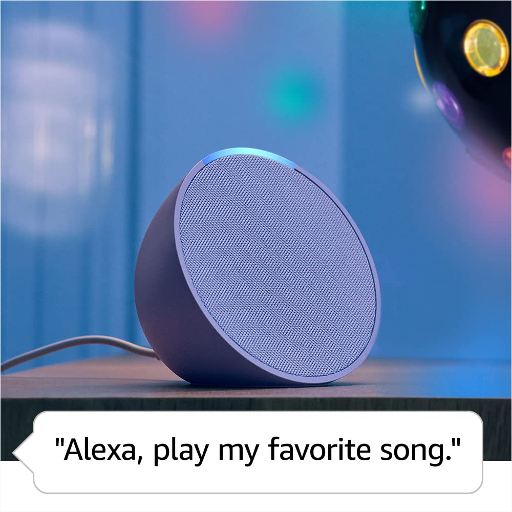 Amazon Echo Pop, Our smallest Alexa speaker, Fits in any room, Charcoal