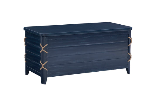 Powell Phillip Navy Blue Cedar Chest with Rope Detailing
