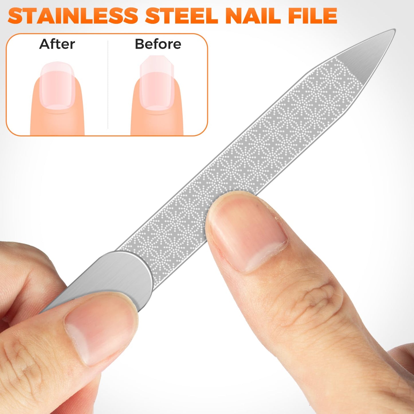 Straight Nail Clippers for Men, German Ergonomic 18mm Large Toenail Clippers for Thick Nails for Seniors with Wide Jaw, Long Handled Nail Cutter Edgy Toe Nail Clipper for Adult with File, Gift for Men