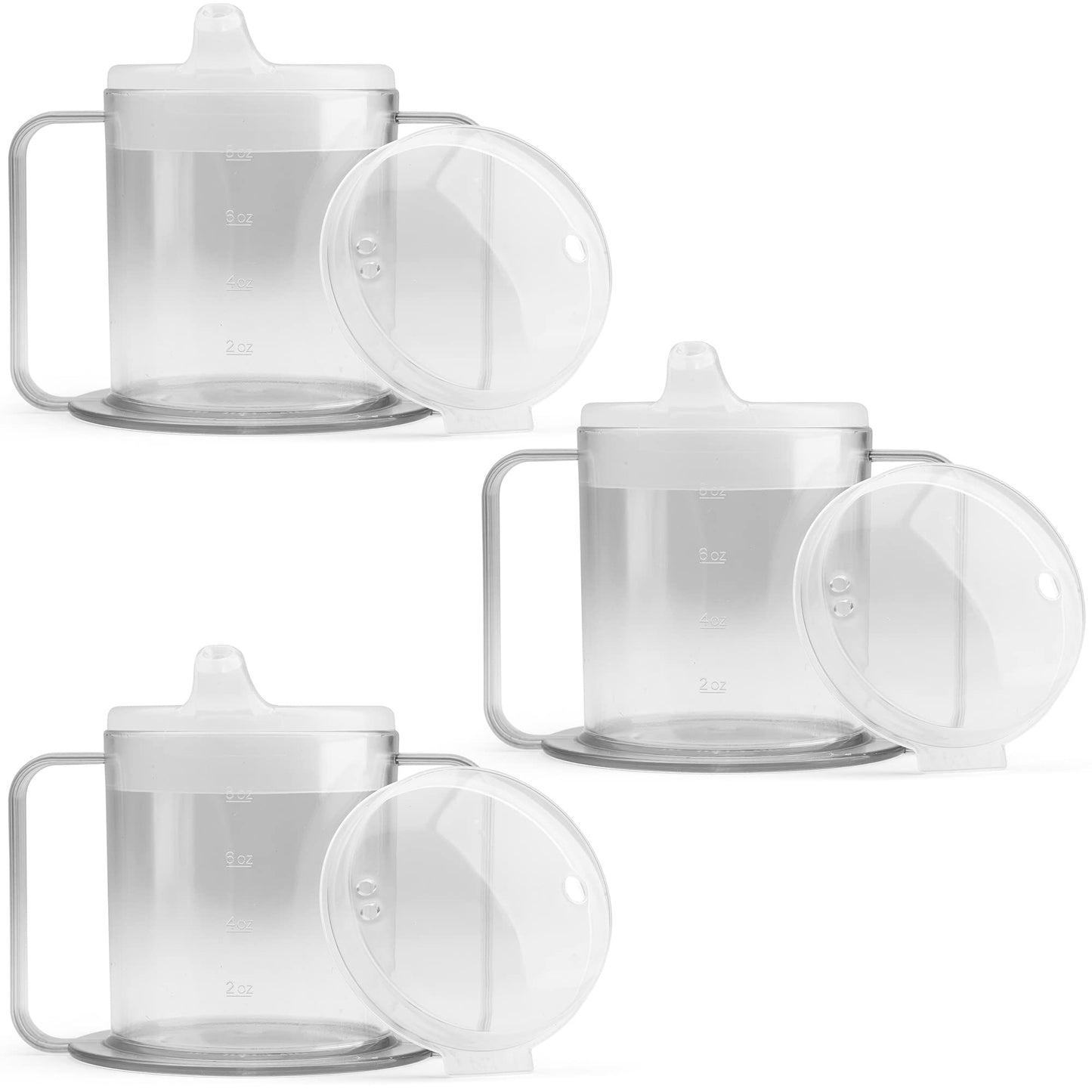 Providence Spillproof 9oz Adult Sippy Cup with 2 Handles - Independence Sip Cups for Adults for Limited Mobility - Handicapped Accessories - Handicap Cups for Elderly Care - Made in the USA - 3 Pack
