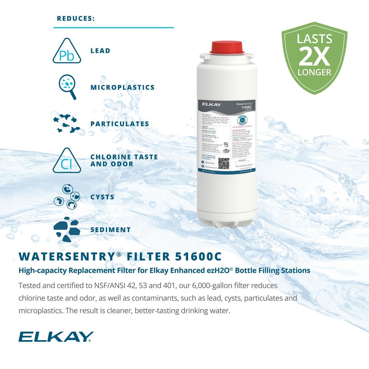 Elkay LZS8WSSP Enhanced Bottle Filler & Single ADA Cooler Refrigerated Stainless High Capacity Lead Drop Down Wrapper