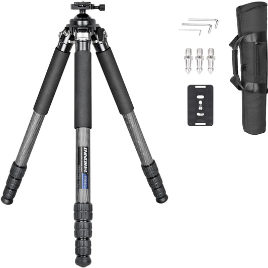 INNOREL Carbon Fiber Tripod for Hunting, 360° Large Ball Head(2.17"), with Arca Swiss Dovetail Mount, 70" Hevy Duty Stable Tripod for Photography and Outdoors, Max Load 77lb/35kg, P364C