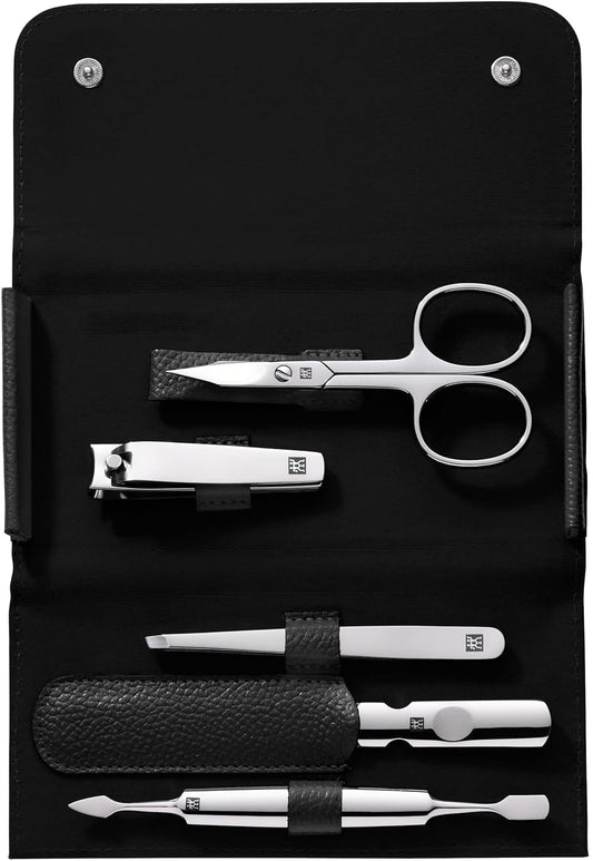 ZWILLING Beauty Classic INOX 6-pc Manicure Set with Black Leather Case
