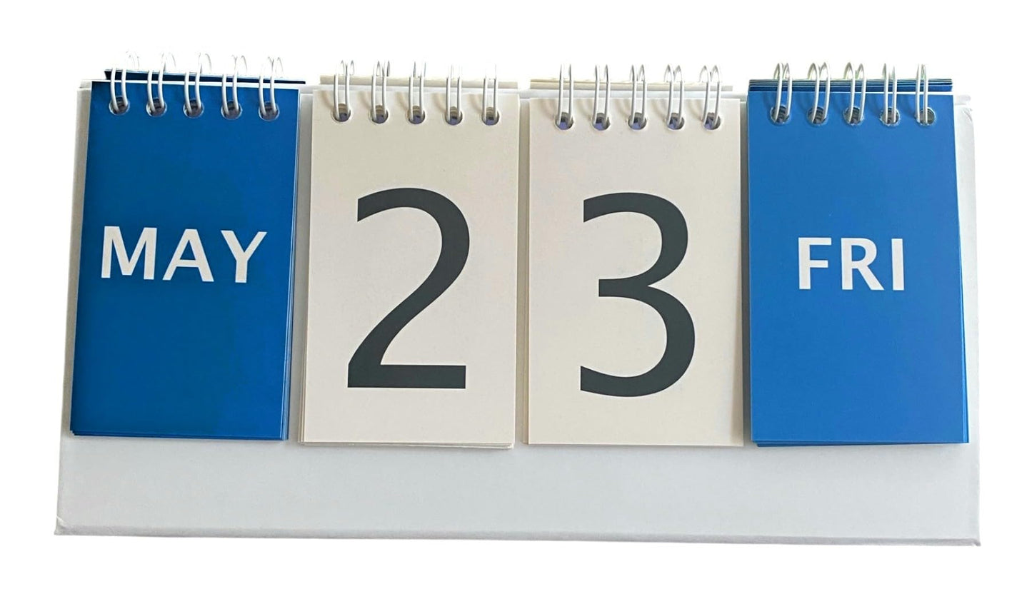 Perpetual Countdown Calendar, Days Left Tracker for Holidays, Birthdays, Anniversaries, Vacation, Goals - fully reversible - perpetual daily calendar on back side of the countdown calendar.