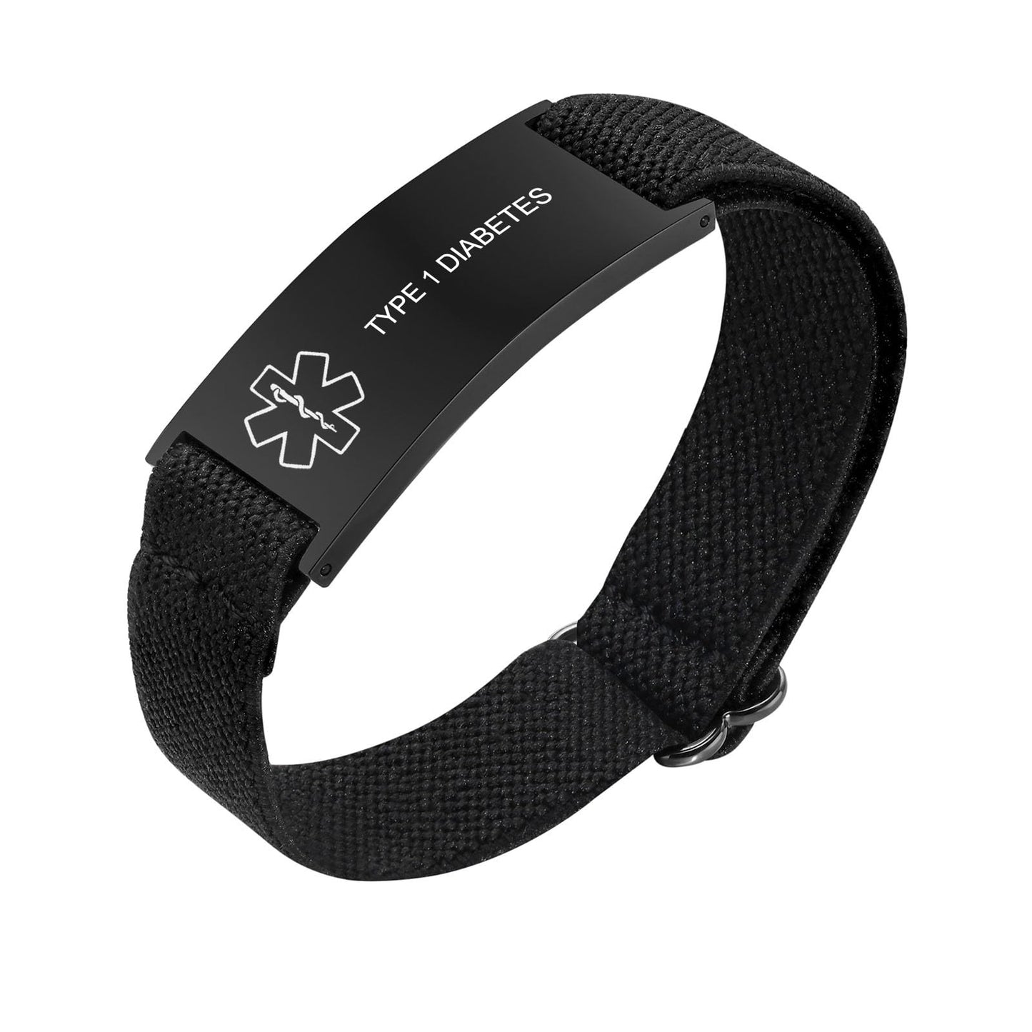 VNOX Medical Alert Id Bracelet for Men, Type 1 Diabetes Medical Alert Bracelets for Men Patients Stainless Steel Emergency Bracelets Wristband