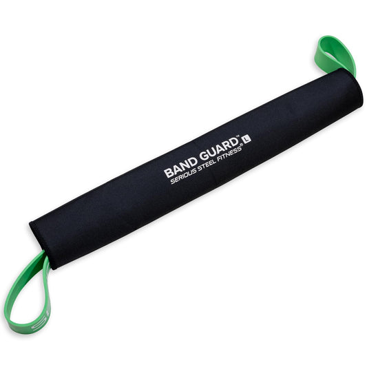 Serious Steel Fitness Band Guard - Protective Resistance Band Sleeve Protection from The Ground, Concrete, Sharp Edges. (Large)