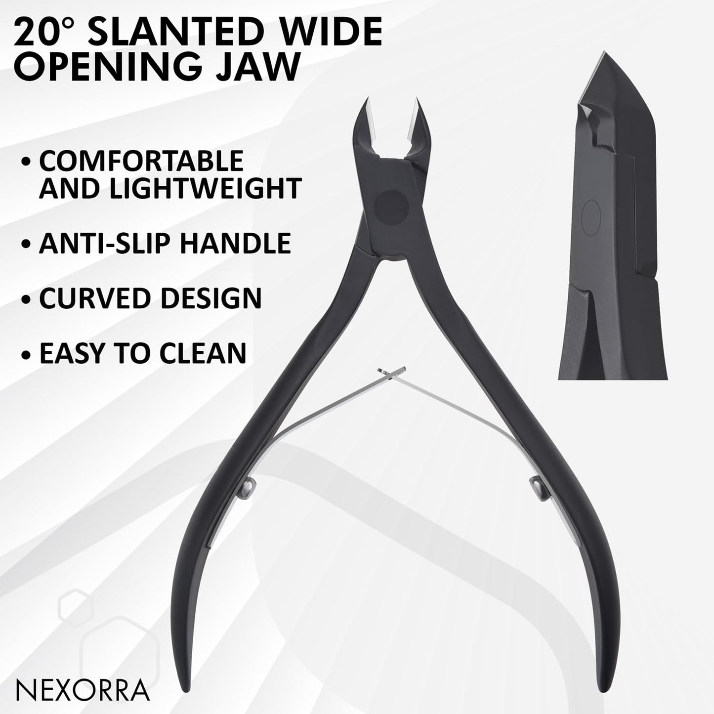 Nexorra Premium Sharp Cuticle Nipper Cuticle Cutter and Nail Cuticle Trimmer for Salon Manicure, Pedicure and Ingrown Toenail Care, Ideal for Precise Cuticle Removal and Dead Skin Trimming.