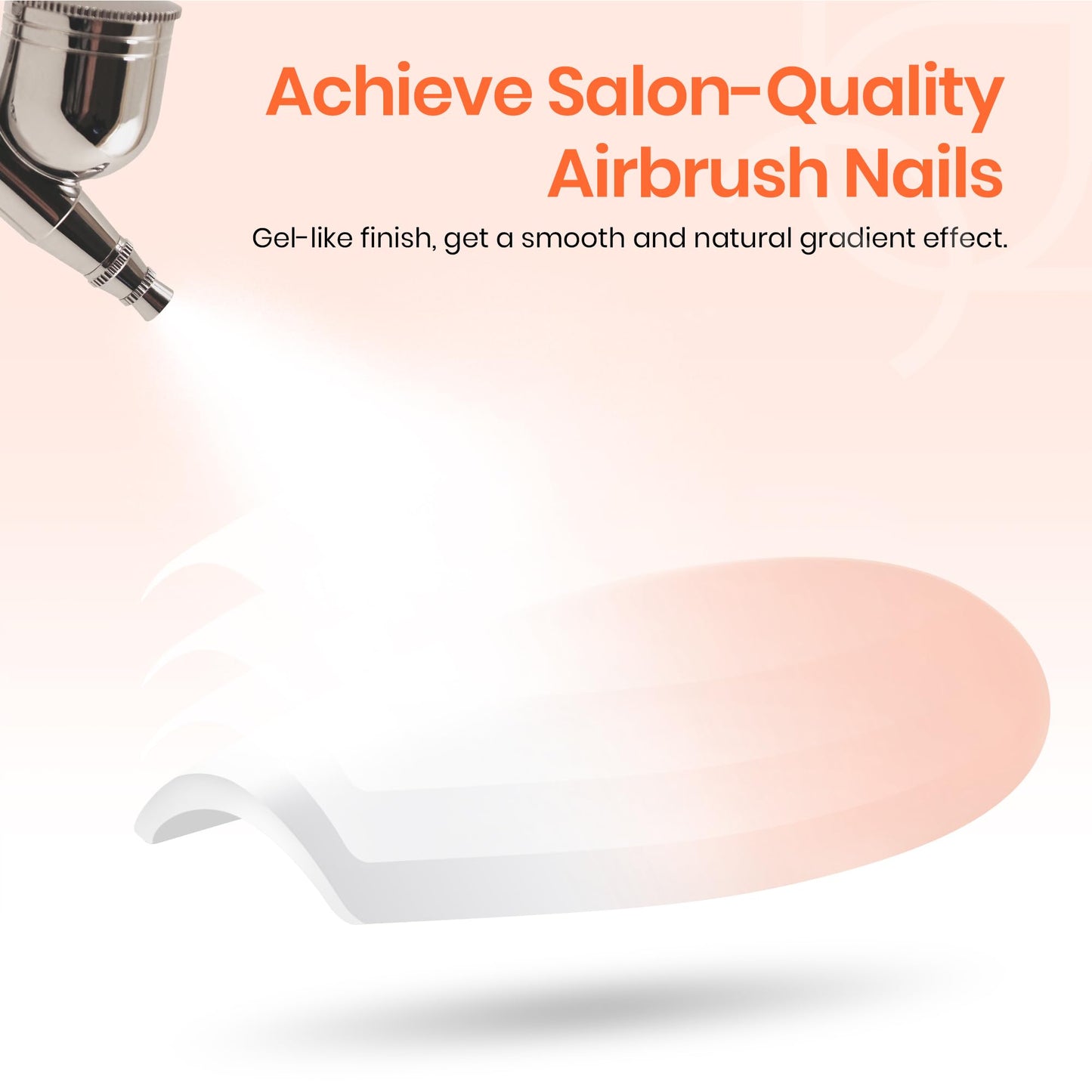 Beetles Ombre Short Square Press on Nails, 224Pcs Peach Square Ombre Press On Nails, 16 Sizes Reusable Fake Nails No Need to File Easy False Nail Tips for Nail Extension DIY Nails Gift for Women