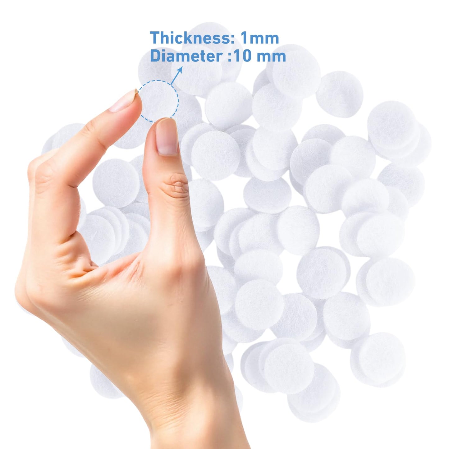 200 Pieces Dermabrasion Filters 10mm Pads Filters Replacement Dermabrasion Cotton Filters for Dermabrasion Machine (200 Pieces)