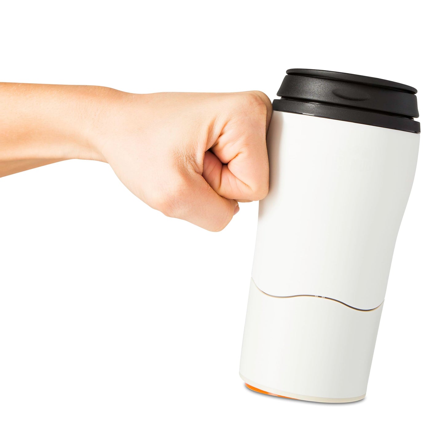 Mighty Mug Plastic Travel Mug, No Spill Double Wall Tumbler, Cold/Hot, Cup-Holder Friendly, Dishwasher Safe, (Cream, 12oz)