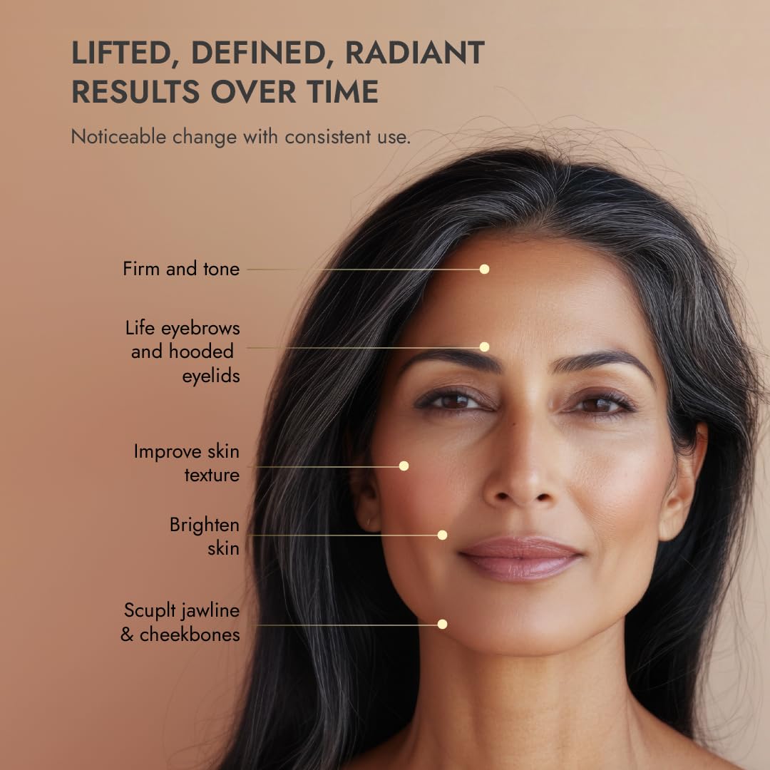 7e Wellness MyoLift TriWave Microcurrent Facial Device for Face Lifting & Toning with Conductive Gel, Probes, Masks – 3-Wave Technology for Skin Firming, Smoothing & Circulation - Face & Neck Care